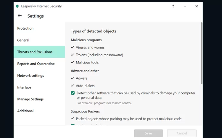 How to exclude Ninja Trader 8 and Truedata folders in Kaspersky Anti Virus